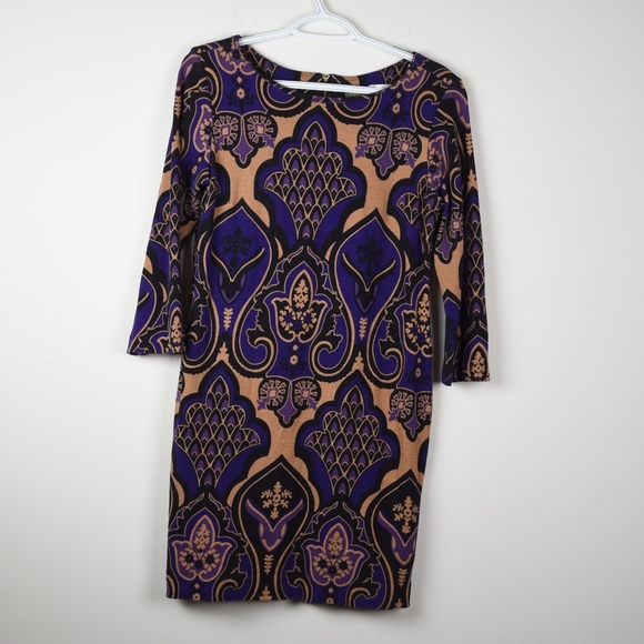Taylor Pea in a Pod Paisley Abstract Print Dress M - Picture 1 of 2
